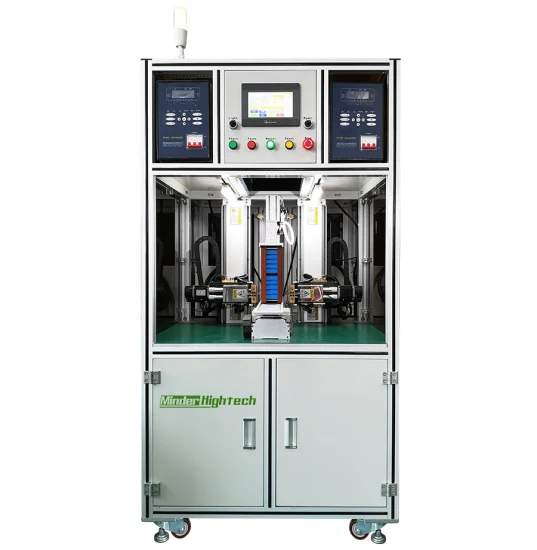 Soldador automático de máquina de soldadura por puntos de batería 18650 con cabezal de doble cara para batería cilíndrica de litio